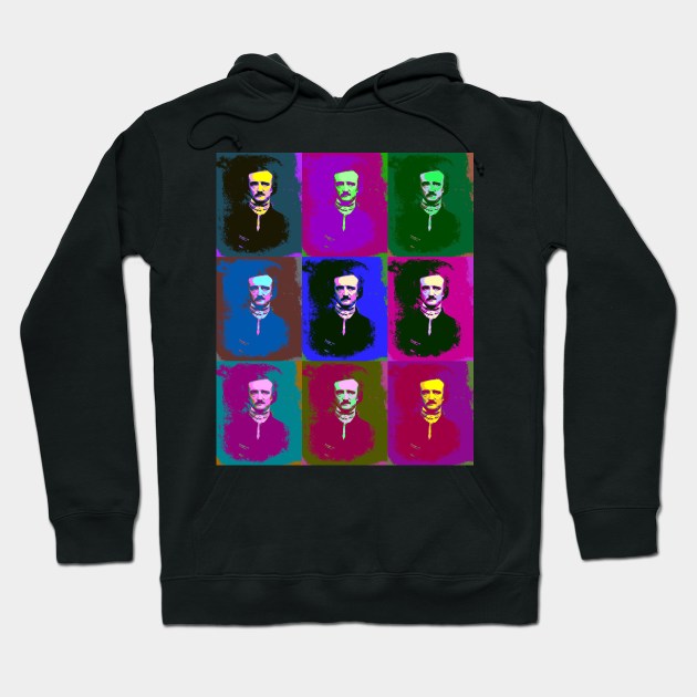 Edgar Allan Poe Pop Art Hoodie by icarusismartdesigns